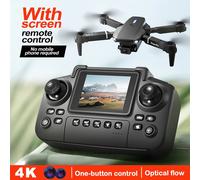Nouveau Drone E88 E99 télécommandé avec écran double caméra localisation du flux optique 2.4G RC quadrirotor Drones de décollage à un bouton E99-Black