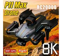 Nouveau drone GPS P11 Max 8K HD 5G Photographie aérienne professionnelle Double caméra Évitement d'obstacles Quadricoptère sans balais 20000M 2026 Orange Dual 8KPro-1B