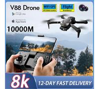 Nouveau Drone V88 8K 5G GPS FPV professionnel, photographie aérienne HD, avion télécommandé, caméra HD, quadrirotor, jouets, 2024 Black-One-Came