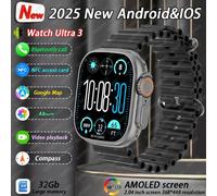 Nouveau Dtultra 3 Smartwatch 2.01 "Écran Amoled 32Gb Lecteur Mp3 Bluetooth Partage De Réseau App Magasin Montre Intelligente Ai Hommes 2025 Original.Black.