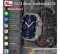 Nouveau Dtultra 3 Smartwatch 2.01 "Écran Amoled 32Gb Lecteur Mp3 Bluetooth Partage De Réseau App Magasin Montre Intelligente Ai Hommes 2025 Original.Black Mesh Belt.