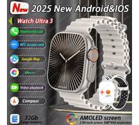 Nouveau Dtultra 3 Smartwatch 2.01 "Écran Amoled 32Gb Lecteur Mp3 Bluetooth Partage De Réseau App Magasin Montre Intelligente Ai Hommes 2025 Original.Grey Sports Strap.