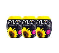 Dylon Capsules de teinture – Lot de 3 Jaune tournesol foncé 350 g