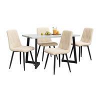 Nouveau Eco - friendly Material Catering Group, (set, 117 × 68cm table à manger avec 4 chaises), table à manger rec