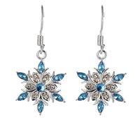 Nouveau élégant Bleu Flocon de Neige Goutte Boucle d'oreille pour Les Femmes Mode Cristal Zircon balancent Boucle d'oreille Bijoux de noël accessoiresDesign Durable