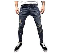 Nouveau Fashion Jeans Homme, Pantalons Homme 2022 Jean Troué Skinny Jean Slim Homme Jean Droit Pas Cher Jean Déchiré Moulant Homme Jean Bootcut Homme Jeans Bleu Clair Homme Jean Serré