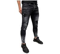Nouveau Fashion Jeans Homme, Pantalons Homme 2021 Jean Troué Skinny Jean Slim Homme Jean Droit Pas Cher Jean Déchiré Moulant Homme Jean Bootcut Homme Jeans Bleu Clair Homme Jean Serré
