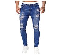 Nouveau Fashion Jeans Homme, Pantalons Homme 2022 Jean Troué Skinny Jean Slim Homme Jean Droit Pas Cher Jean Déchiré Moulant Homme Jean Bootcut Homme Jeans Bleu Clair Homme Jean Serré