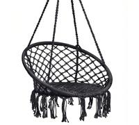 Nouveau fauteuil hamac à suspendre de style blanc/noir/gris/bohème, conçu à la main Fredzli, convient pour un usage extérieur, terrasse, intérieur, installation facile, boîte de rangement pliable, meu