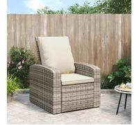 Nouveau Fauteuil inclinable de jardin avec coussins marron clair rotin，Maximum 110 kg,74 x 80,5 x 93 cm BELLE C99660642