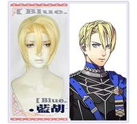 Nouveau feu emblème trois maisons perruque Cosplay Dimitri Alexandre Bladud court blond doré droit Cosplay cheveux Halloween jeu de rôle