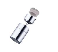 Nouveau filtre de tête de pulvérisation de robinet de cuisine à 2 modes réglable à 360 ° buse de robinet anti-éclaboussures rotative à bulles aérateur de robinet d'évier de cuisine(Silver Long)