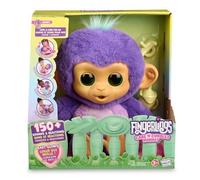 Fingerlings Care 'n' Cuddles Bébé singe interactif, Sunny (violet), jouets pour enfants de 3 ans, plus de 150 sons et réactions, cœur lumineux