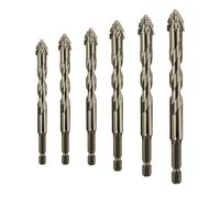 Nouveau foret excentrique à quatre cannelures en dents de scie, foret de conception à revêtement en titane,jeu de forets de plusieurs tailles pour le bois et le métal (4/5/6/8/10/12mm)