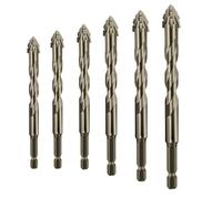 Nouveau foret excentrique à quatre cannelures, forets excentriques à tête oblique de haute dureté, jeux de forets efficaces de tailles multiples pour le bois et le métal (4+5+6+8+10+12mm)