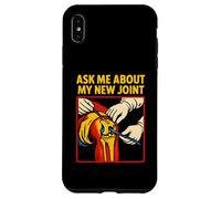 Nouveau Genou Demandez-Moi à Propos de ma Nouvelle Articulation Amusante pour Homme Coque pour iPhone XS Max