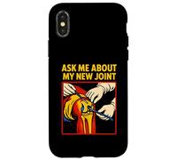 Nouveau Genou Demandez-Moi à Propos de ma Nouvelle Articulation Amusante pour Homme Coque pour iPhone X/XS