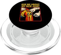 Nouveau Genou Demandez-Moi à Propos de ma Nouvelle Articulation Amusante pour Homme PopSockets PopGrip pour MagSafe