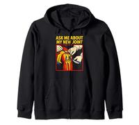 Nouveau Genou Demandez-Moi à Propos de ma Nouvelle Articulation Amusante pour Homme Sweat à Capuche