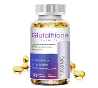Nouveau Glutathione 1000mg Capsules douces -120 Capsules | Supplément antioxydant | Ingrédients naturels non OGM