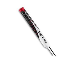 *Nouveau* Golf Pride 2024 Poignée de putter ronde de taille moyenne - Collection améliorée de course - Doux et collant - Adhérence supérieure, 63 g, rond 0,580 - Noir classique/blanc/rouge