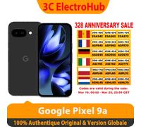 Nouveau Google pixel 9a, 6,3 pouces ,1080x2424, POLED, 120Hz 5100mah. Google Tensor G4 Titan m2, 8G RAM ,128 / 256g smartphone Obsidian