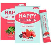 Nouveau Happy Cleaner Probiotic - Mélange de poudre de pastèque et de baies (28 sachets) avec fruits et légumes, sans sucre, végétalien, sans gluten, pour la santé digestive des hommes et des femmes