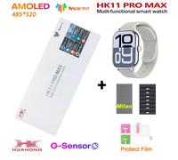 Nouveau Hk11 Pro Max Smartwatch 2025 46Mm Amoled 4G Rom Ai Chat Robot Bluetooth Réseau Appel Horloge Nfc Boussole Montre Intelligente Hommes Femmes.Mi-Sil-Oc-Black.