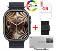 Nouveau Hk11 Ultra 3 Smartwatch 2025 49Mm Amoled 4G Rom Ai Chat Robot Bluetooth Réseau Appel Horloge Nfc Boussole Montre Intelligente Hommes Femmes.Black Metal.For App Le49Mm