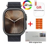 Nouveau Hk11 Ultra 3 Smartwatch 2025 49Mm Amoled 4G Rom Ai Chat Robot Bluetooth Réseau Appel Horloge Nfc Boussole Montre Intelligente Hommes Femmes.Black Ocean 1.For App Le49Mm