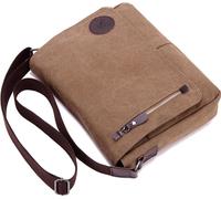 Nouveau Hommes Sac à bandoulière Canvas Messenger Bag Bureau Études Voyage Sac à bandoulière,Marron