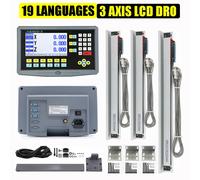 Nouveau HS800-3 19 langues 3 axes LCD DRO Kit affichage de lecture numérique 5um TTL encodeur optique règle d'échelle linéaire pour le fraisage de tour DRO and scales
