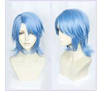 Nouveau Jeu Anime Kingdom Hearts Iii Aqua Cosplay Perruque Halloween Jeu De Rôle Cheveux Gris-Bleu Halloween Cosplay Costume Perruque Cheveux
