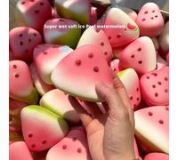 Nouveau Jouet Anti-Stress Squishy Pastèque 2026 - Réducteur de Pression Amusant, Anti-Stress à Remontée Lente, Fruit à Pincer et à Presser Red
