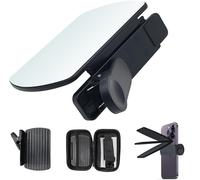 Nouveau Kit de Clip de Miroir de Caméra de Réflexion de Téléphone Portable, Kit de Réflexion de Miroir de Caméra de Smartphone à Angle Réglable, Portable Permet des Prises de Vue de Réflexion (Black)
