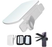 Nouveau Kit de Clip de Miroir de Caméra de Réflexion de Téléphone Portable, Kit de Réflexion de Miroir de Caméra de Smartphone à Angle Réglable, Portable Permet des Prises de Vue de Réflexion (White)
