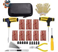 Nouveau Kit d'outils de réparation de pneus de voiture, outil de clouté, bouchon de crevaison de vélo automobile, pince à nez d'aiguille de Garage, Film sous vide, mallette de rangement EVA pour CASE-