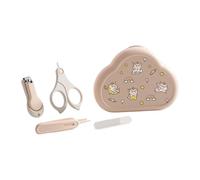Nouveau kit d'outils de soins pour bébé 5 pièces Caractéristiques ciseaux fichier ongles et boîte de transport portable ergonomique pour nourrisson