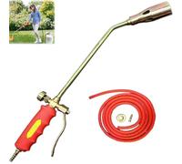 Nouveau Kit Torche Propane 2025 pour Brûleur d'Herbes, Torche Propane Portable avec Tuyau, Torche Haute Puissance pour Désherbage dans le Jardin, Toits, Glace, Neige (Diamètre 50mm, Tuyau Gaz 5 m)