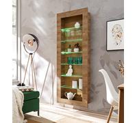 NOUVEAU komodee COMO Ensemble de meubles TV, Chêne, Vitrine LED Porte Étagères