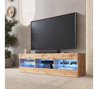 Komodee Banc TV Tivoli, Wotan Wotan, Largeur 140 cm x Hauteur 40,5 cm x Profondeur 35,5 cm, sans LED, pour Salon, Chambre