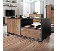 NOUVEAU komodee Orvieto Table basse pour salon Chêne Anthracite 2 portes