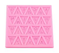 Nouveau Lettre Drapeau Silicone Moule Décoration De Gâteau Cuisson Chocolat Moule Outil De Cuisson pour Fondant Décoration De Gâteau Rose 10,4 cm x 10,9 cm x 0,7 cm