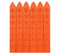 Nouveau Lot de 6 vintage Orange Cire d'étanchéité Bâtons de sculpté pour cachet de cire d'étanchéité Stamp Invitation de mariage décoratifs