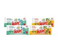 [Nouveau] Lot découverte St Marc lingettes nettoyantes désinfectantes antibactériennes : Fraîcheur d'Eucalyptus + Souffle Tropical, 168 lingettes équivalent à 336