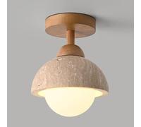 Nouveau Lustre Commercial Moderne Ovale plafonnier en Pierre Installation Simple Hall d'hôtel avec Base en Bois près du Plafond Installation Simple Hall d'hôtel Si