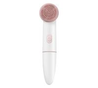 Nouveau massage du visage électrique silicone nettoyeur de visage sonique brosse de nettoyage du visage Beauty Meter Pore Cleaning (Couleur rose)
