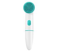Nouveau massage du visage électrique silicone nettoyeur de visage sonique brosse de nettoyage du visage Beauty Meter Pore Cleaning (Vert)