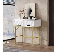 Nouveau matériau respectueux de l'environnement moderne et élégant table de console avec géométrique stéréo tiroir creux design