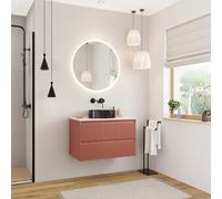 Nouveau meuble de salle de bain 80 cm, orange (CERAMIA-3O80)